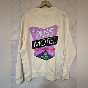 SOLD ✨️ Funny 'Puss Motel' Crewneck Sweatshirt